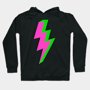 Neon Style Pink and Green Triple Lightning Bolt Hoodie